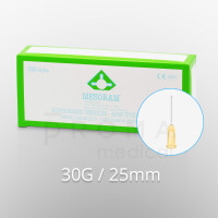 Mesoram Mikro-Injektionsnadeln, 30G / 25mm, 100Stk.