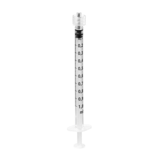 Omnifix-F Luer Lock Solo Feindosierungsspritze, mit Spardorn, 1ml, 100 Stk.