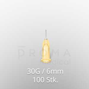 Mesoram Mikro-Injektionsnadeln, 30G / 6mm, 100Stk.