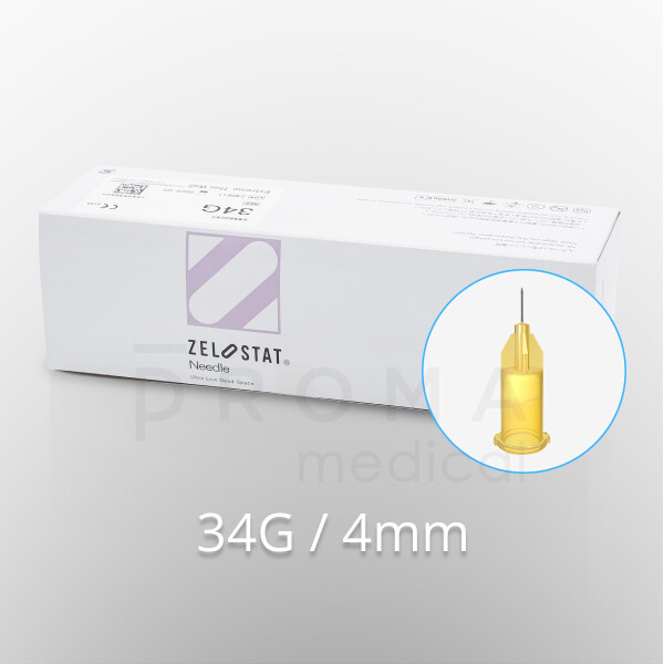Zelostat Ultra Low Dead Space Injektionsnadeln, 34G / 4mm, 100 Stk.