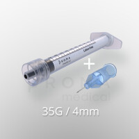 Proma inject LDS Injektionssystem, 35G, 4mm, 1 Kombi-Paket mit je 100 Stück
