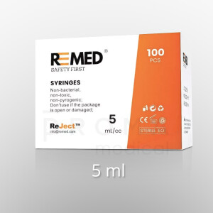 ReMed - Einmalspritzen, Luer Lock, 5ml, 100Stk.